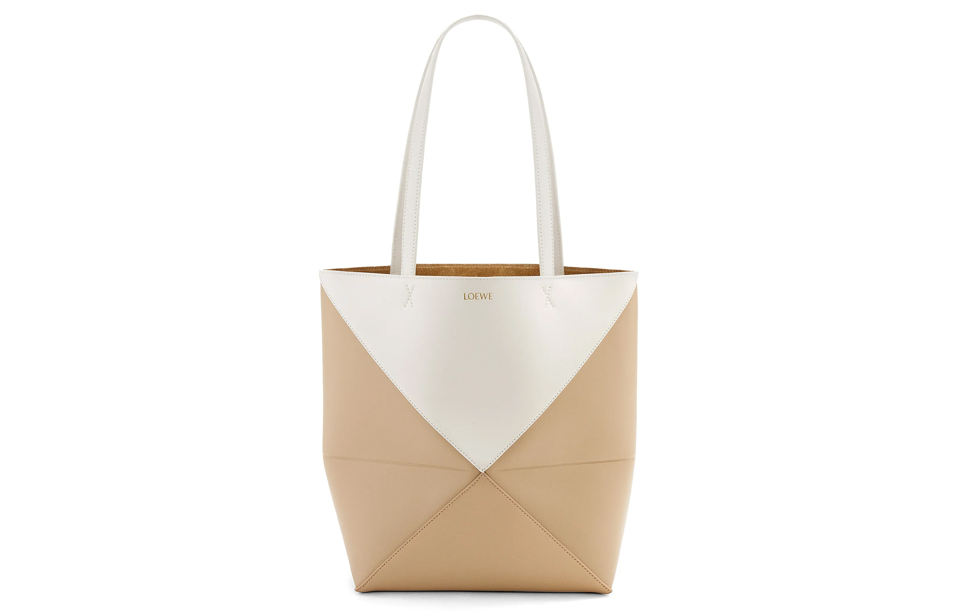 Женская сумка LOEWE Fold Tote (бежевая)