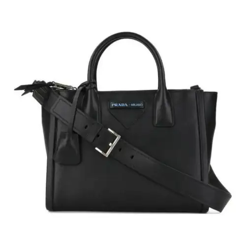 PRADA Genuine Leather Shoulder Bag, Crossbody Bag, Handbag Women's Black