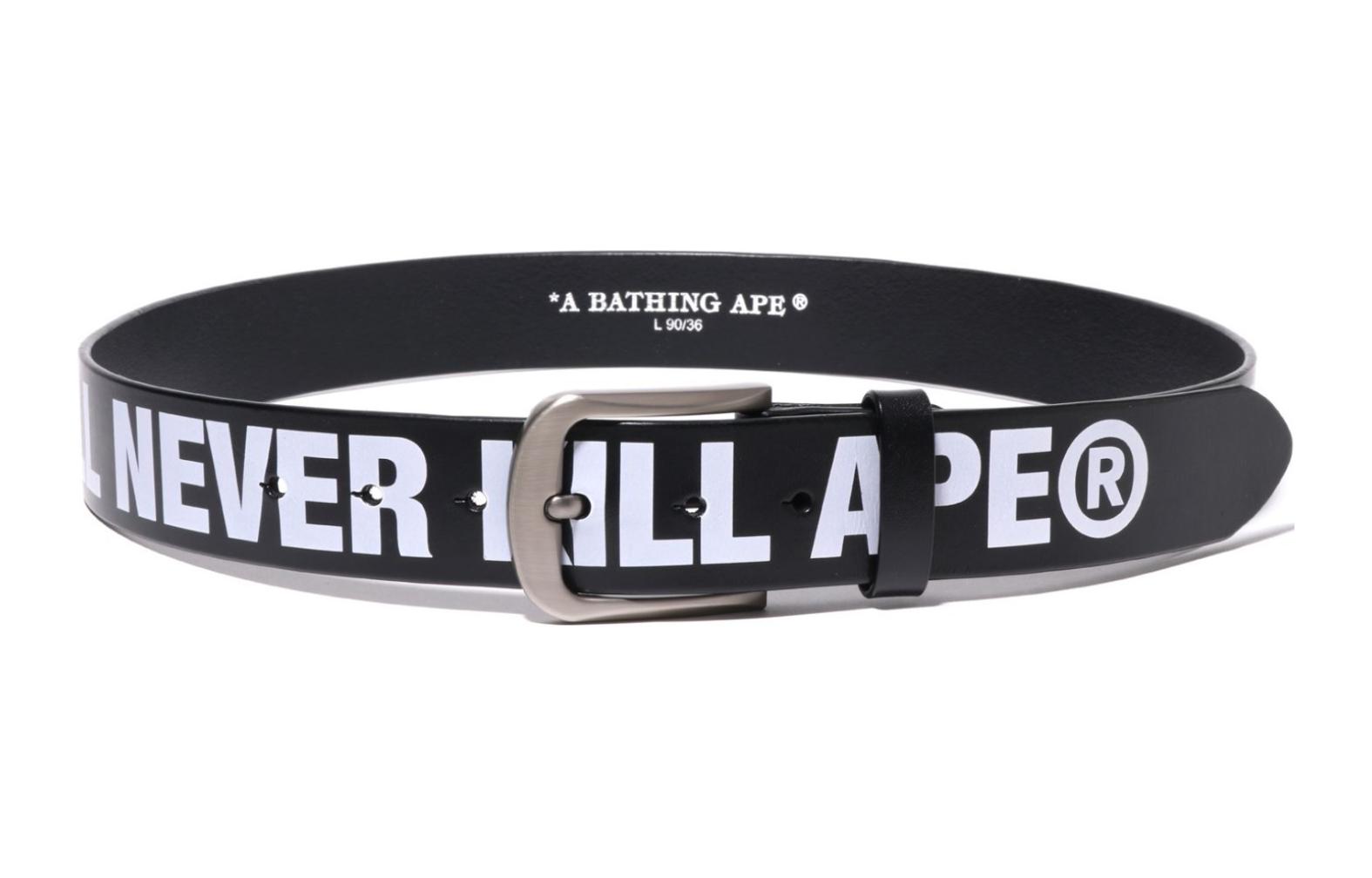 Мужской ремень A BATHING APE A BATHING APE 3CM (черный)
