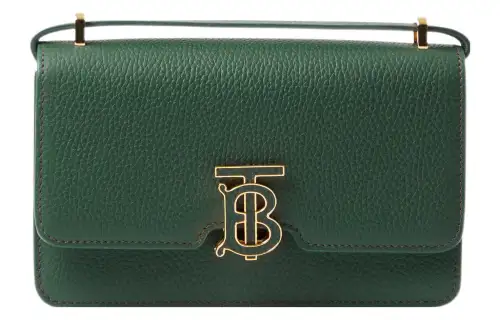 Burberry Calfskin Shoulder Bag, Crossbody Bag Mini Women's Vine Green