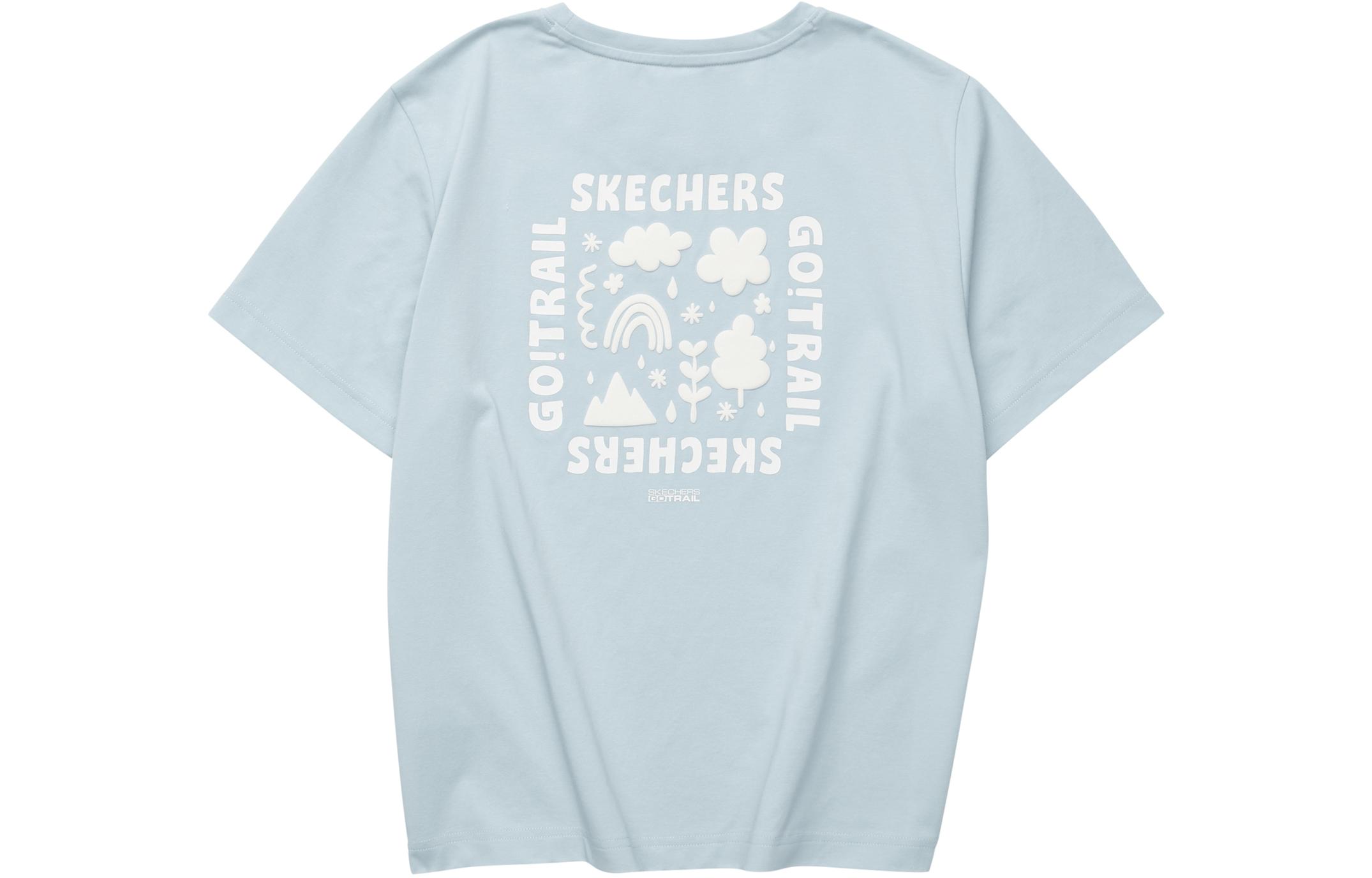 Женская футболка Skechers T (голубая) — фото 2
