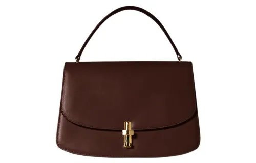 THE ROW Sofia 10 Calfskin Messenger Bag, Handbag Regular Women's Red Brown