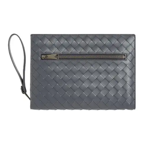 Bottega Veneta Sheepskin Document Bag Briefcase Clutch Small Men's Lightning Gray