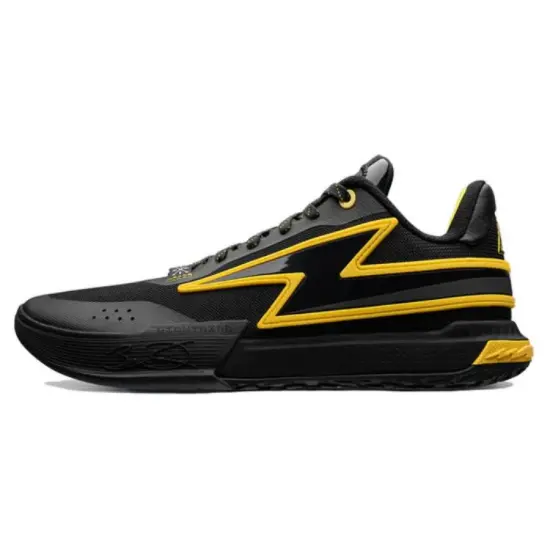 LINING Lightning Basketball Shoes Men Low-Top Black Yellow