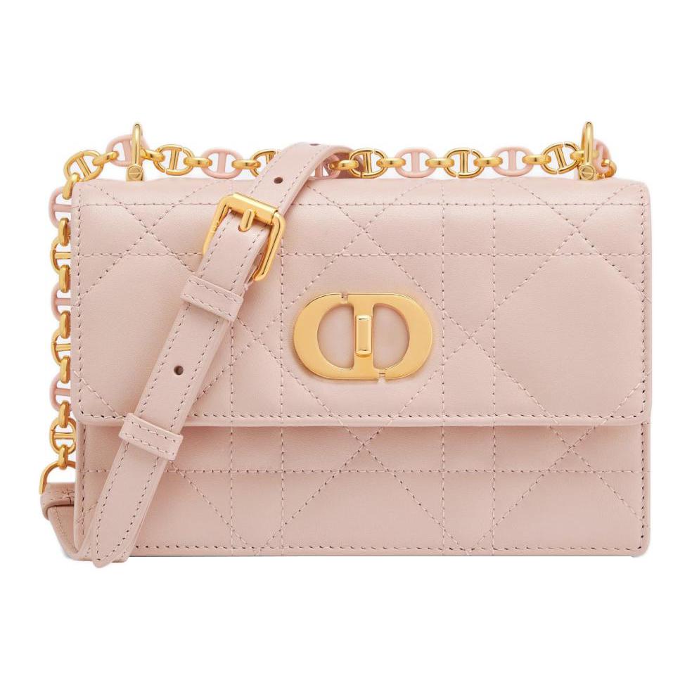 DIOR Miss Caro Sheepskin Shoulder Bag Mini Women's Rouge Pink