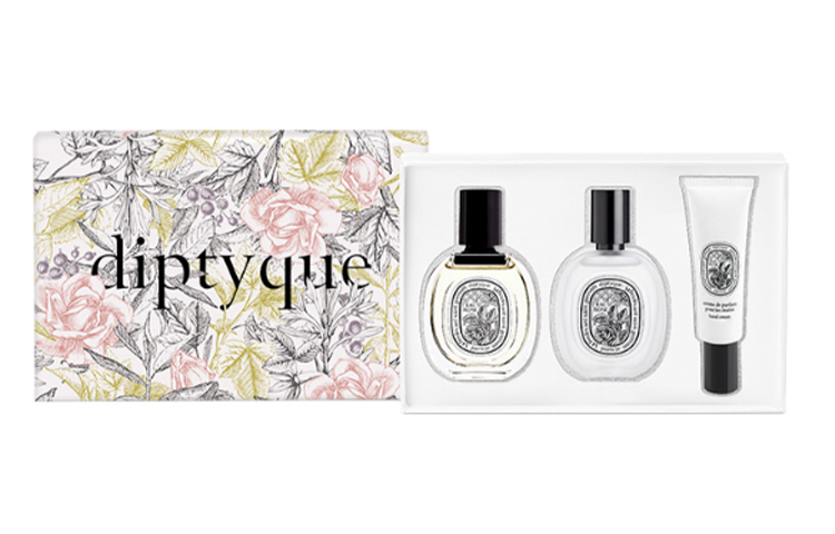 Diptyque, perfumed gift box contains rose, perfume, lemon set, blackcurrant, 30 ml, 30 ml, 45 ml