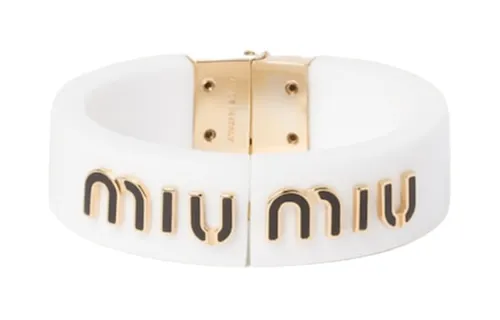 MIU MIU Metal Wristbands Women's White