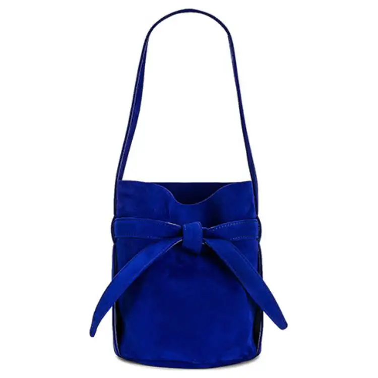 THE ROW Nubuck Bucket Bag, Handbag, Shoulder Bag Women's Dark Blue