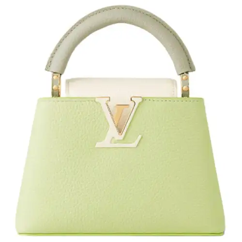 LOUIS VUITTON Capucines Taurillon Leather Kapsyn Shoulder Bag, Crossbody Bag, Handbag Mini Women's Light Green