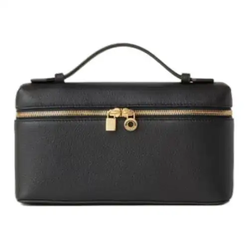 Loro Piana ExtraPocket Leather One Shoulder Handbag Women's Black