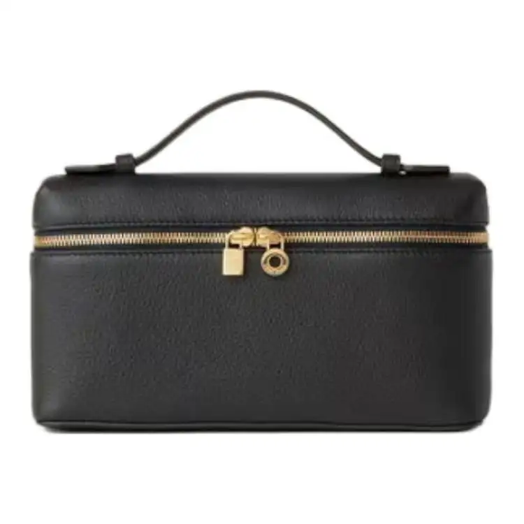 Loro Piana ExtraPocket Leather One Shoulder Handbag Women's Black