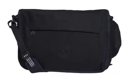 Adidas Originals Trefoil Cotton Twill Messenger Bag, Shoulder Bag, Crossbody Bag Unisex Legend Ink