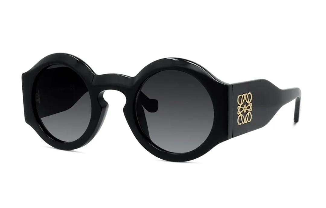 LOEWE Acetate Round Sunglasses Unisex Black