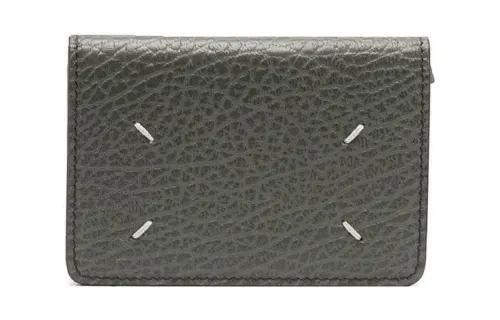 Maison Margiela Calfskin Wallet Unisex Deep Emerald Green