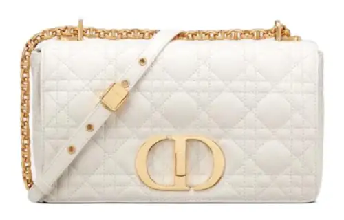 DIOR Cow Leather Shoulder Bag, Crossbody Bag Medium Women's Ivory