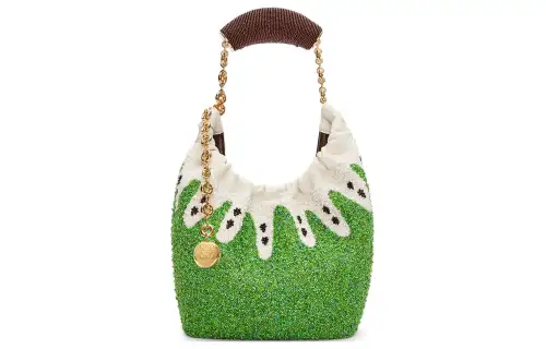 LOEWE Sheepskin Handbag, Shoulder Bag Women's Green