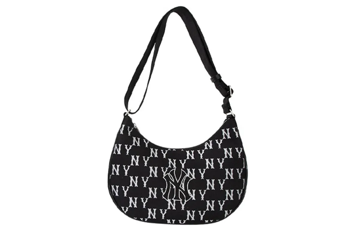 MLB SS23 New York Yankees Denim Dumpling Bag, Shoulder Bag, Handbag Regular Women's Black