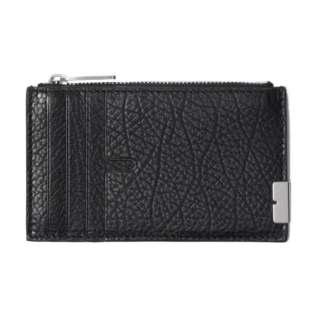 Burberry Grain Cow Leather Card Holder Men's Black