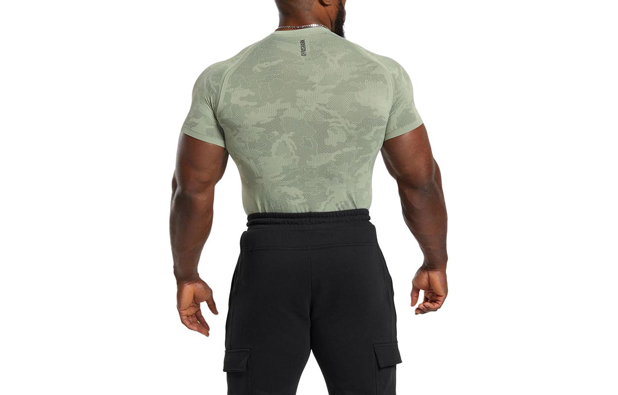GYMSHARK Workout Clothing Men’s Faded Green/Classic Olive Green