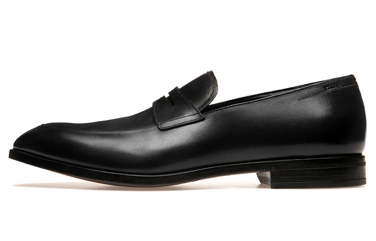 BALLY Барри Лимао кожа другая круглая голова для отдыха туфли мужской стиль черный