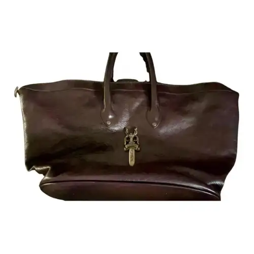 Chrome Hearts Leather One Shoulder Handbag Women's Purple