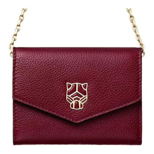 CARTIER PANTHÈRE Grain Calfskin Handbag, Shoulder Bag, Crossbody Bag Women's Burgundy