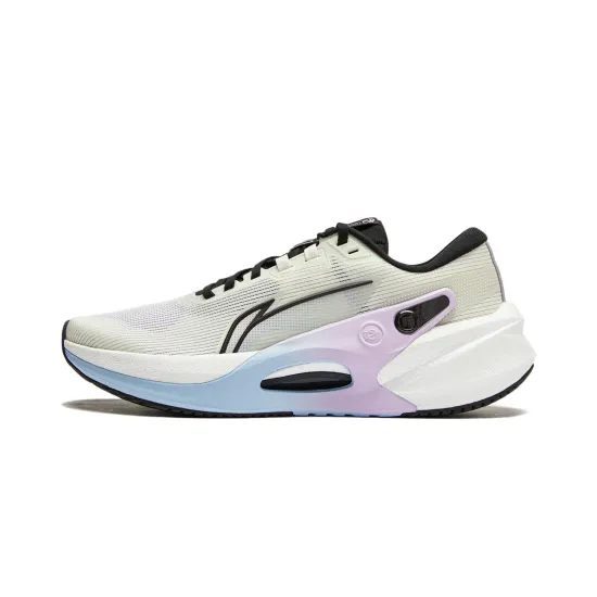 LINING Furious Rider 7.0 V2 Running Shoes Men Low-Top Ivory/Black/Sky Blue
