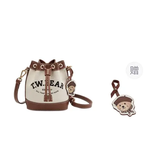 Teenie Weenie Pu Crossbody Bag, Shoulder Bag Small Women's Brown/White