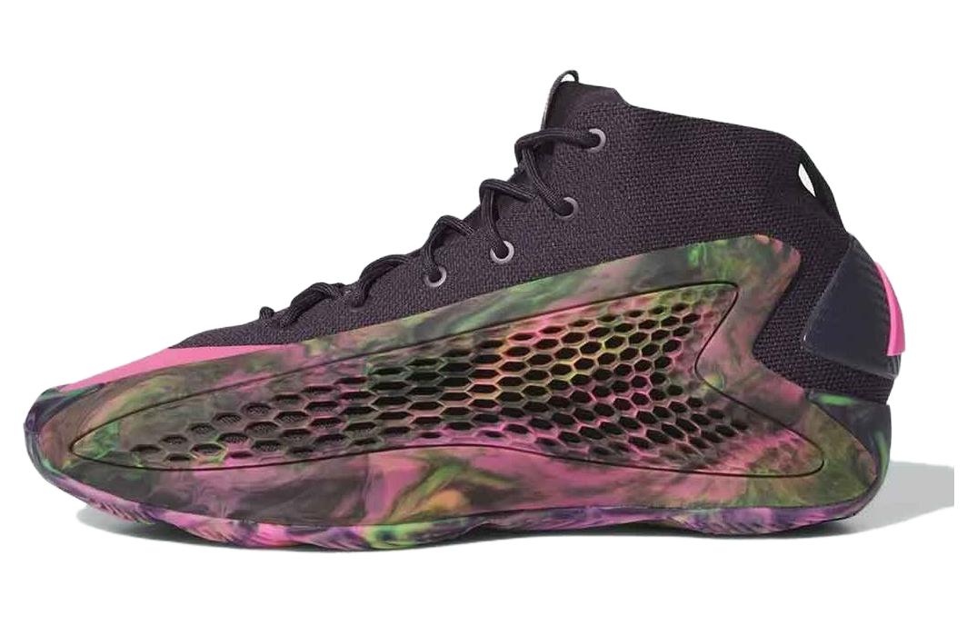 Adidas A.e. 1 "MX Fushia" дугуй хуруугаараа доод талбайн гутал эрэгтэйчүүдийн хар нил ягаан
