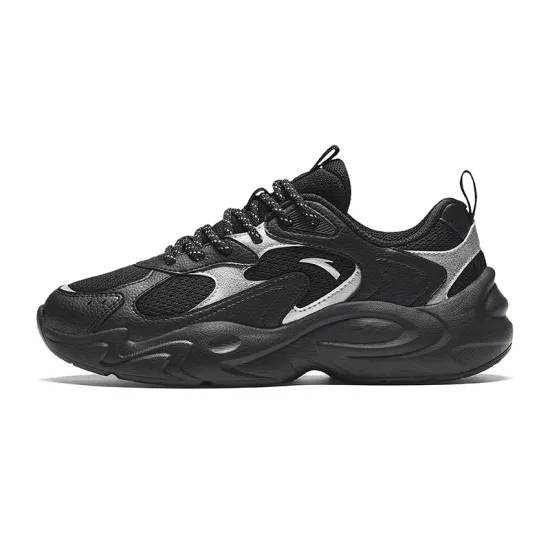 Anta Life Collection Wear Resistant Slip Resistant Low Top Casual Shoes Women's Black