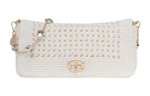 MIU MIU Straw And Wicker Handbag, Shoulder Bag Women's White