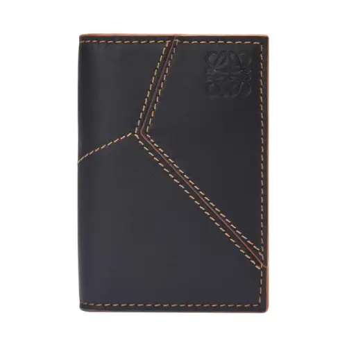 LOEWE Puzzle Smooth Cow Leather Card Holder, Wallet Men's Black