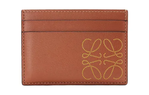 LOEWE Calfskin Card Holder Card Holder Women's Brown