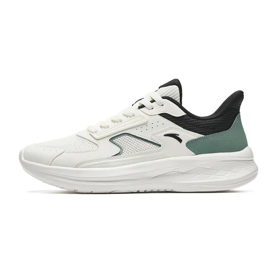ANTA Running Shoes Men Low-Top Diatomaceous Green/Basic Black