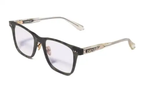 A BATHING APE Acetate Square Eyeglass Frames Men's Multicolor