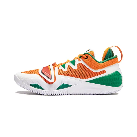 LINING Rage 2 Basketball Shoes Men Low-Top Fragrant Orange/Standard White