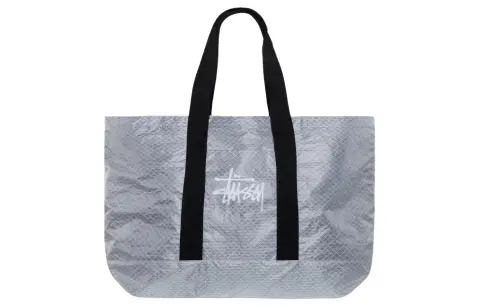 Stussy Nylon One Shoulder Handbag Extra Large Women's Silver