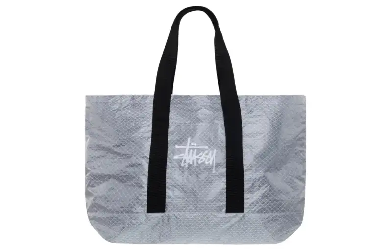 Stussy Nylon One Shoulder Handbag Extra Large Women's Silver