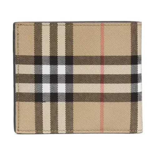Burberry Cow Leather Wallet Men's Yellow/Black