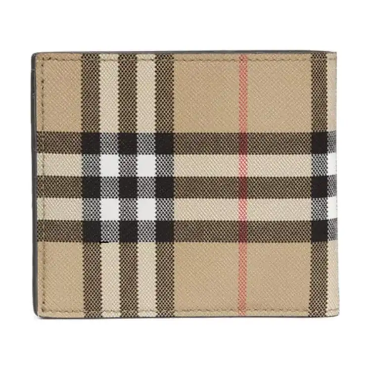 Burberry Cow Leather Wallet Men's Yellow/Black