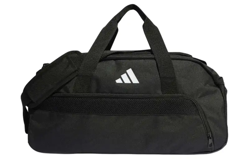 Adidas Recycled Polyester Plain Weave Fabric Luggage Bag Travel Bag Small Unisex Black