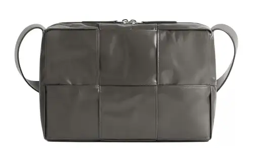 Bottega Veneta ARCO Cow Leather Camera Bag, Crossbody Bag, Shoulder Bag Medium Men's Light Graphite Gray