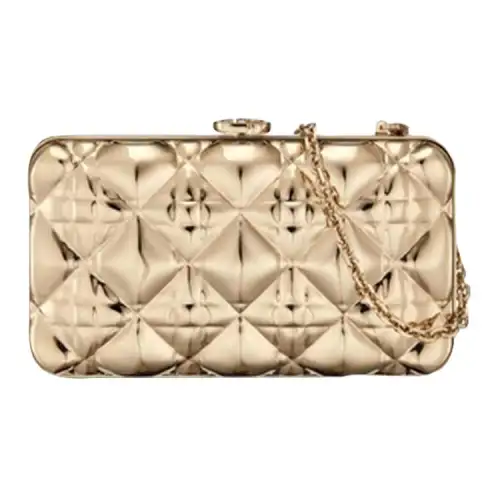 DIOR Metal Shoulder Bag, Crossbody Bag Women's Light Gold