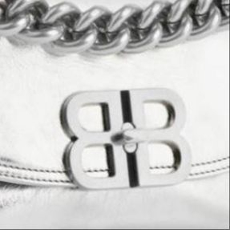 Женская сумка Balenciaga (серебряная) — фото 6