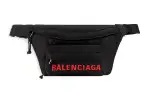 Balenciaga WHEEL Fabric Fanny Pack Men's Black