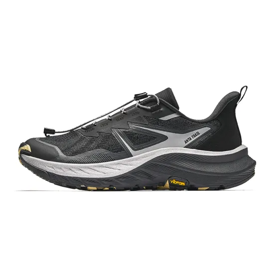 ANTA Explore The Wilderness Running Shoes Men Low-Top Black Gray Silver Yellow