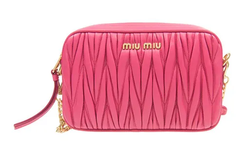 MIU MIU Sheepskin Handheld Crossbody Bag, Shoulder Bag Women's Pink