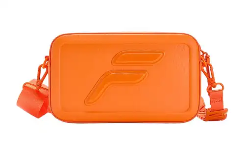 FILA FUSION Polyurethane Camera Bag, Crossbody Bag Unisex Orange