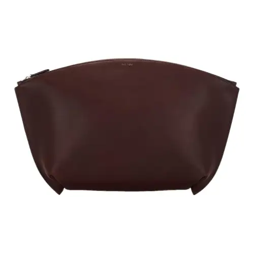 THE ROW Saddle Calfskin Clutch Regular Women's Red Brown