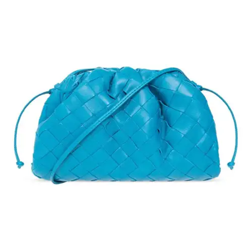 Bottega Veneta POUCH Cloud Bag Sheepskin Shoulder Bag, Crossbody Bag, Clutch Mini Women's Sky Blue